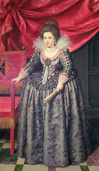 Retrato de Elizabeth da França (1602-44) filha de Henri IV e Marie de &39;Medici, 1611 de Frans II Pourbus