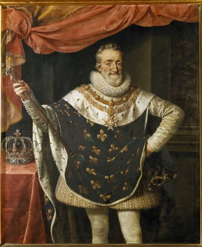 Retrato de Henrique IV Rei de França. (Pintura de Frans II Pourbus