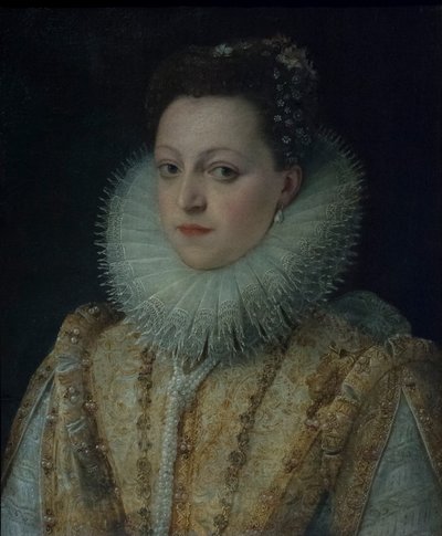 Retrato de Isabel Gonzaga, c.1599-1602 (óleo sobre tela) de Frans II Pourbus