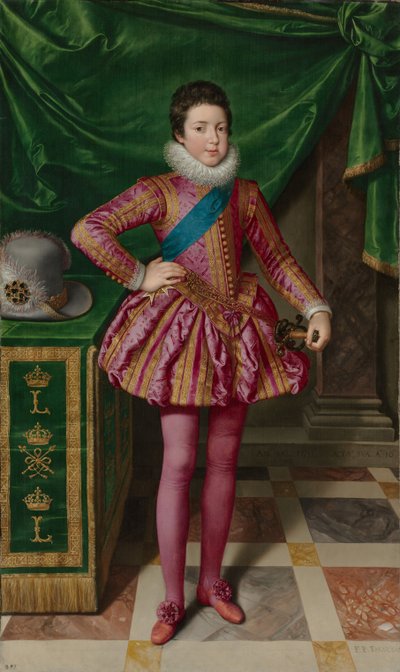 Retrato do rei Luís XIII da França, 1611 de Frans II Pourbus