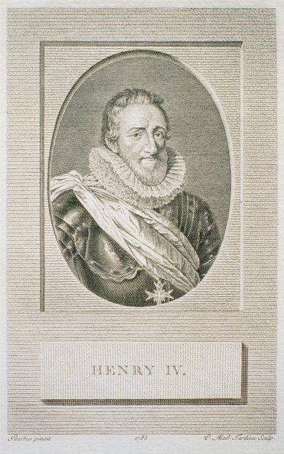 Henri IV (1553-1610), gravado por Pierre Alexandre Tardieu (1756-1844), 1783 de Frans II after Pourbus