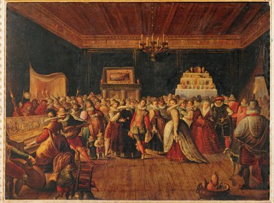 Uma bola ... (pintura sobre tela) de Frans II the Younger (school of) Francken