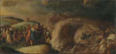 Les Israelites traversent la Mer Merge - A travessia israelita do Mar Vermelho, por Francken (II), Frans, Escola de . Petróleo sobre cobre. Dimensão : 27,5x58,5 cm. Nationalmuseum Estocolmo de Frans II the Younger (studio of) Francken