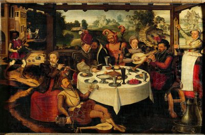 O filho pródigo, celebração do regresso (óleo sobre madeira de carvalho) de Frans I Pourbus