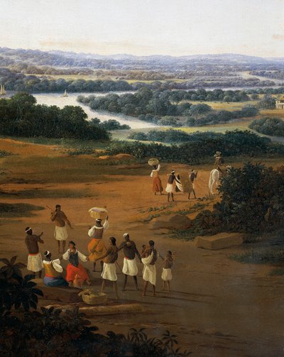 Vila Serinhaem no Brasil ou A casa de um plantador de cana de açúcar no Brasil (óleo sobre tela) de Frans Post