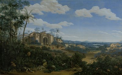 Vista de Olinda, Brasil, 1662 de Frans Post