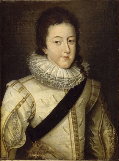 Luís XIII, rei da França e Navarra 1601-1643 como Delfim de Frans Pourbus