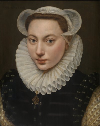 Retrato de uma jovem mulher de Frans Pourbus the Elder