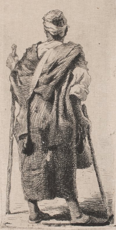 Mendigo árabe visto de trás de Frans Schwartz