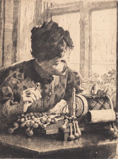 Colher de renda na janela de Frans Schwartz