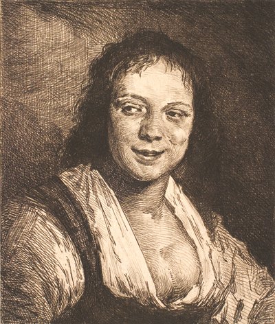 Garota rindo, depois de Frans Hals de Frans Schwartz
