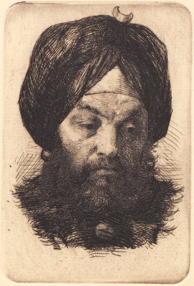 homem com turbante de Frans Schwartz