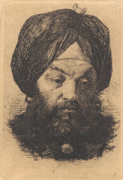 homem com turbante de Frans Schwartz
