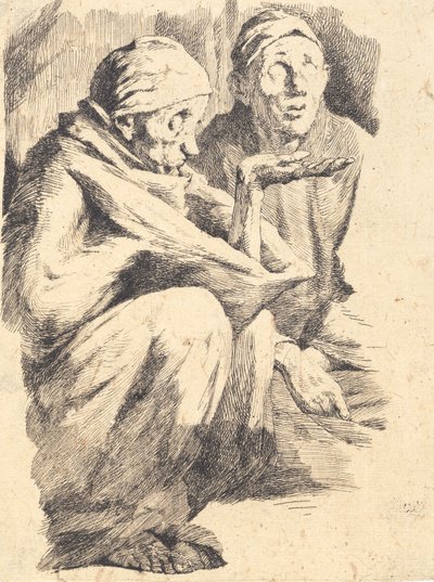 Dois mendigos cegos de Frans Schwartz
