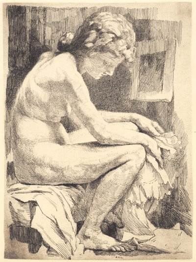 Mulher nua, sentada de Frans Schwartz