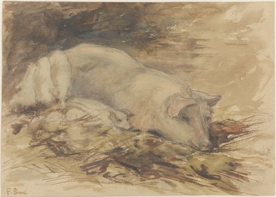 Semear com leitões de Frans Alexander Evert Lodewijk Smissaert