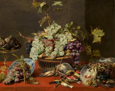 Natureza morta com uvas e jogo de Frans Snyders