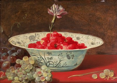 Morangos com um cravo de Frans Snyders or Snijders