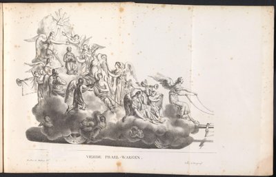 Quarto carro alegórico na procissão de São Rombout, 1825
Quarto Prael-waegen (título sobre o objecto) de Frans Vervloet