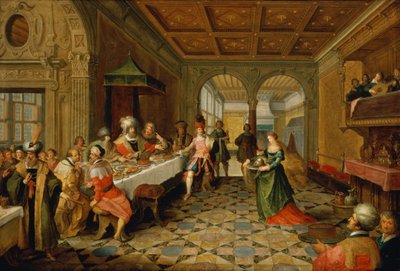 Salomé apresentando a cabeça de São João Batista ao rei Herodes de Frans and Vries, Paul V. de Francken