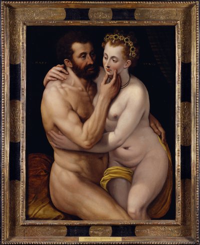 Marte e Vénus. Pintura de Frans Floris l