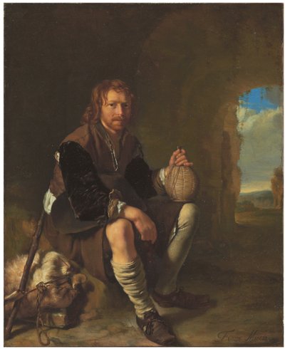 Um viajante em repouso de Frans van Mieris