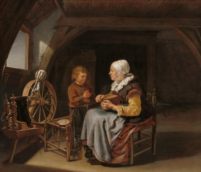 Dizendo graça, c.1650-55 de Frans van Mieris