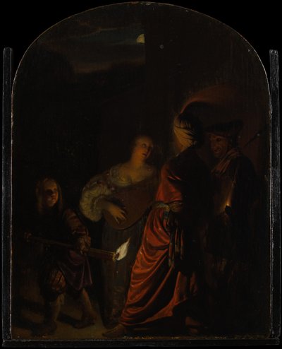 A Serenata, c. 1678-80. de Frans van Mieris