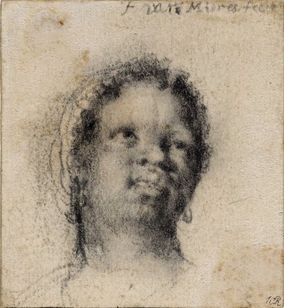 Cabeça de uma mulher negra de Frans van Mieris the Elder