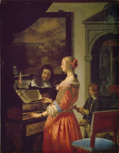Mulher ao cravo de Frans van Mieris the Elder