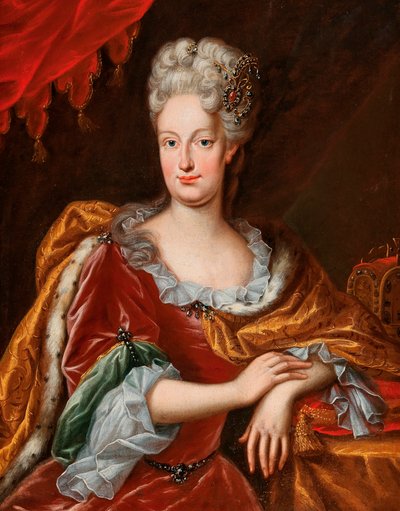 Retrato da Imperatriz Elisabeth Christine (1691-1750) de Frans van Stampart