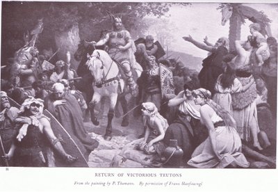 O regresso dos Teutões vitoriosos de Franz (after) Hanfstaengl