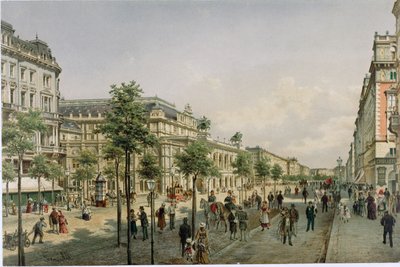 A Ópera de Viena pouco depois de concluída ... de Franz Alt
