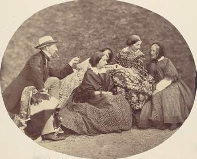 [Mathias Höusermann, Marie Antoine, Elise Höusermann e Pepe Wöss], 1850-60s. de Franz Antoine