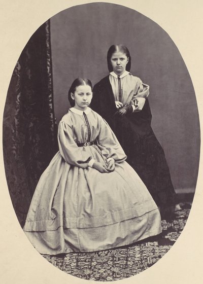 [Retrato de duas garotas], 1850-60s. de Franz Antoine