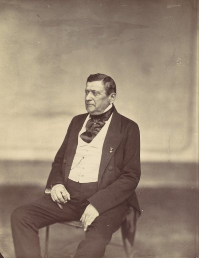 [Homem sentado em colete branco e casaco escuro], 1850s-60s. de Franz Antoine