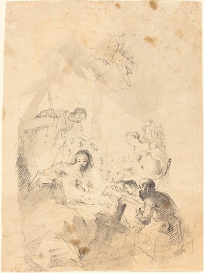A adoração dos pastores de Franz Anton Maulbertsch
