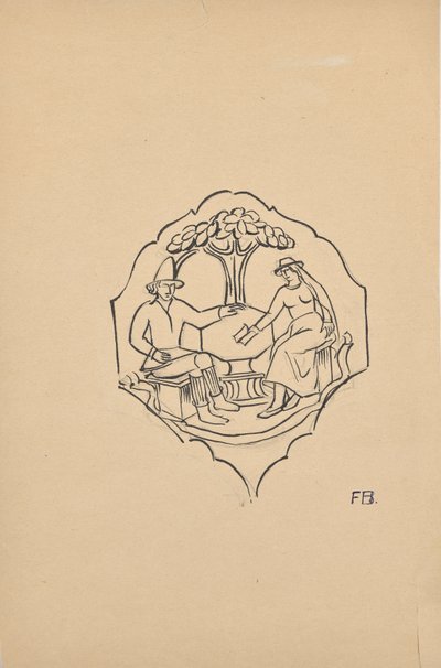 Casal de camponeses (enchimento de um móvel?) de Franz Barwig d. Ä.