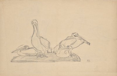 Esboço para um grupo pelicano de Franz Barwig d. Ä.