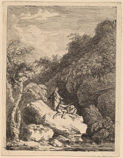 Os arredores de Florença, a caminho de Roma de Franz Edmund Weirotter