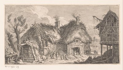 Mulheres e crianças numa quinta
Suite de paysages (título da série) de Franz Edmund Weirotter