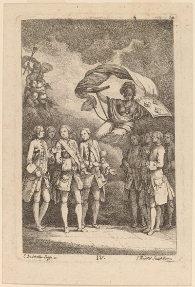 Na Vinda a Roma: pl. 4 de Franz Edmund Weirotter after Étienne de Lavallée Poussin