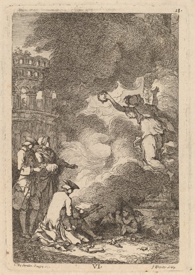 Na Vinda a Roma: pl. 6 de Franz Edmund Weirotter after Étienne de Lavallée Poussin