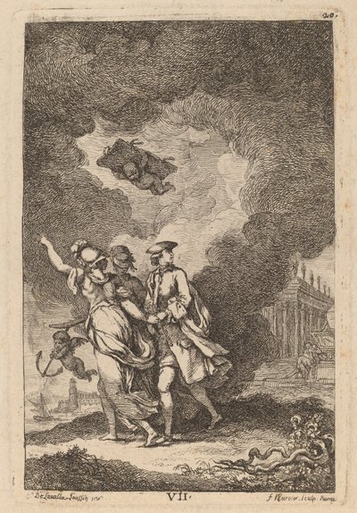 Na Vinda a Roma: pl. 7 de Franz Edmund Weirotter after Étienne de Lavallée Poussin