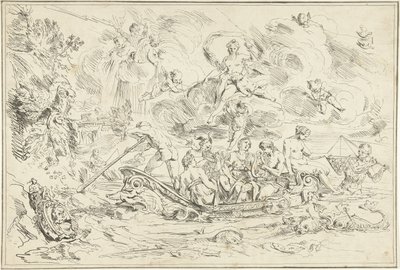 Apollo e Pan num barco de Franz Ertinger