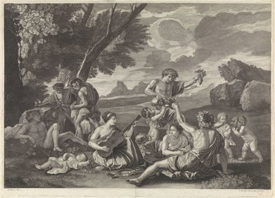 Paisagem com baccanten de Franz Ertinger