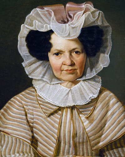 Retrato de Therese Burger Bischof, pintura de Franz Eybl (1806-1880) de Franz Eybl