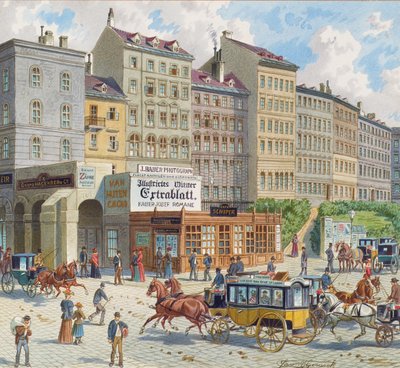 O Schottentor e o Mölkerbastei em Viena de Franz Gerasch