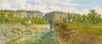 A ponte Elisabeth sobre o rio Viena de Franz Gerasch