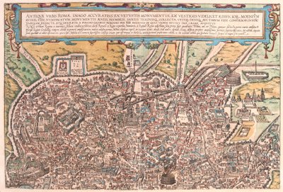 Roma Antiga, parte A, Itália (gravura de Franz Hogenberg